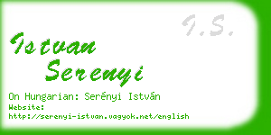 istvan serenyi business card