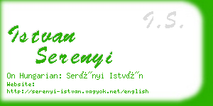 istvan serenyi business card